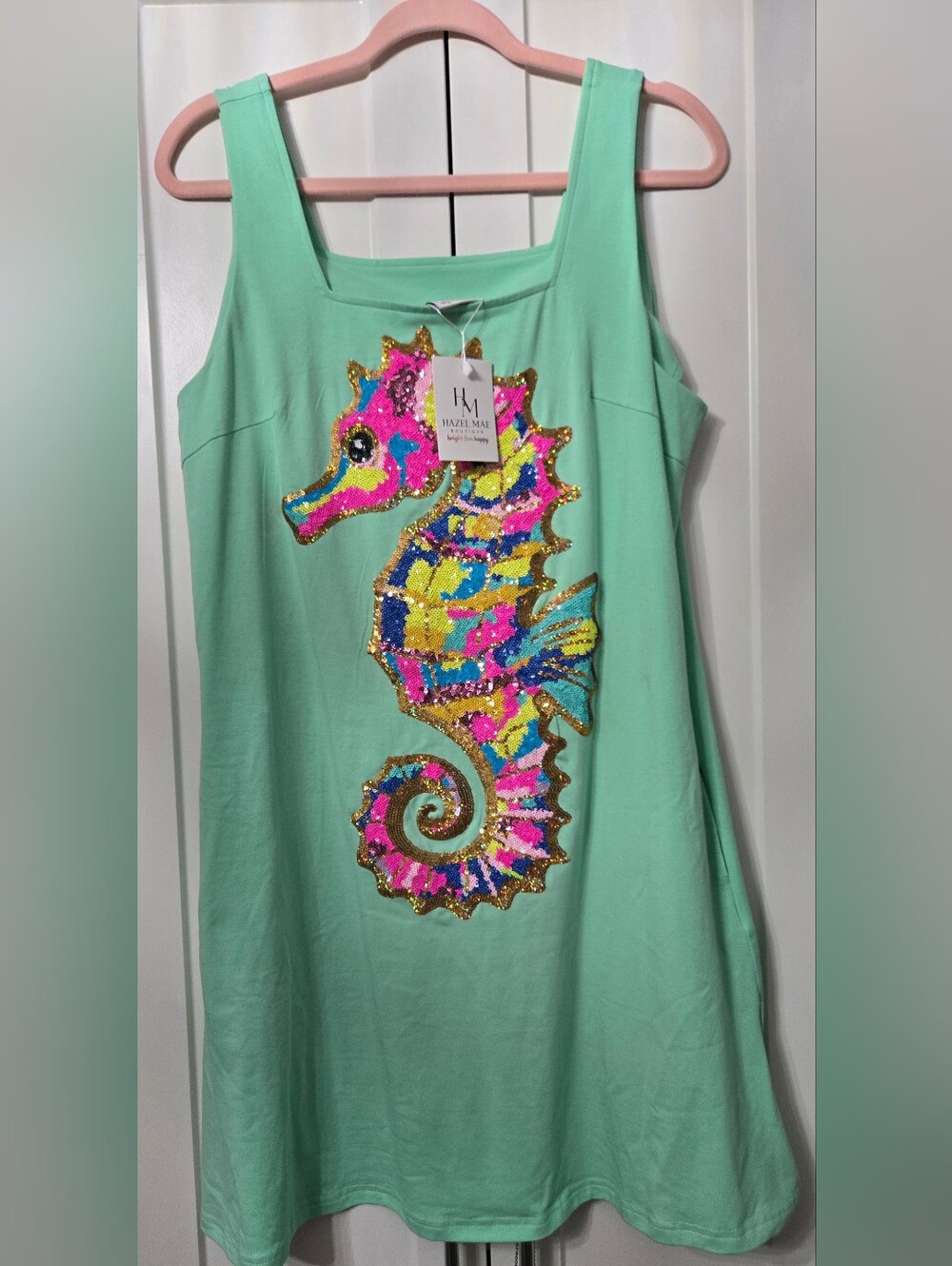 Hazel Mae Sequin Seahorse Dress